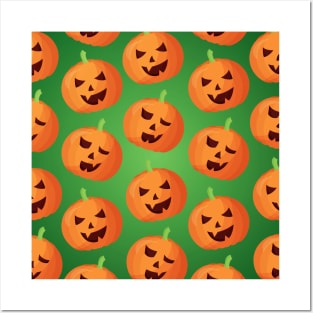 Brightly Colored Skulls Halloween pattern Posters and Art